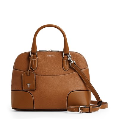 Sac à main moyen modèle en cuir grainé et lisse ROMY LE TANNEUR