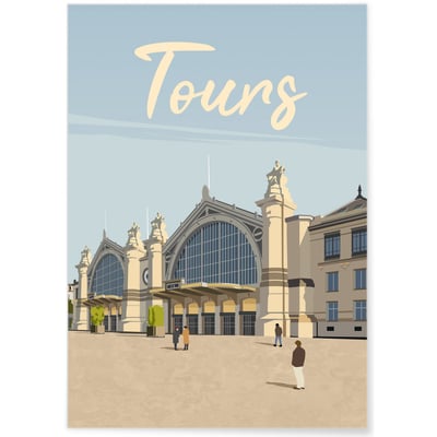 Affiche ville Tours 2 L'AFFICHERIE
