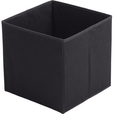 Boîte de rangement cube intissé noir - 31x31x31cm WADIGA