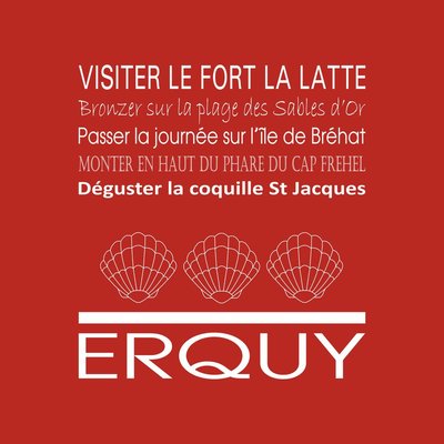 Tableau Mural Erquy ILLUSTRATION CEANOTHE