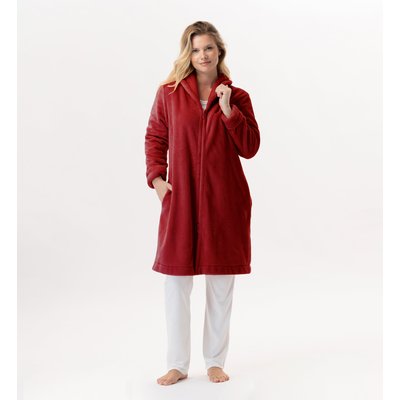 Robe de chambre zipée en peluche flanelle ESSENTIEL H56B LE CHAT