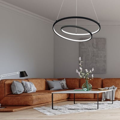 Suspension    lumière chaude  OZ IDEAL LUX