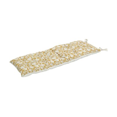 Matelas de sol en coton imprimé jaune et blanc AUBRY GASPARD