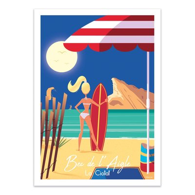 Affiche d’art 50 x 70 cm - La Ciotat Bec de l'aigle - Raphael Delerue WALL EDITIONS
