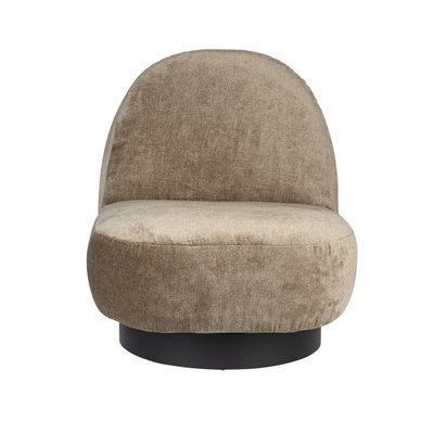 Fauteuil rotatif en tissu doux - EDEN ZUIVER