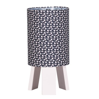 Lampe de chevet avec pied en coton marine SAUTHON