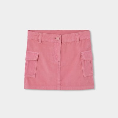 Jupe fille en velours côtelé fin avec poches cargo BOBOLI