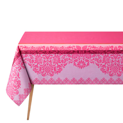 Nappe Mumbai Fuchsia 150x260 100% coton LE JACQUARD FRANCAIS