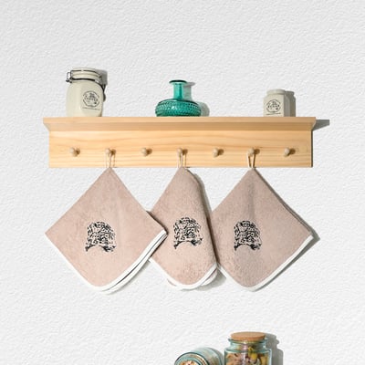 Lot de 3 torchons carrés en éponge coton BAGHERA SENSEI MAISON