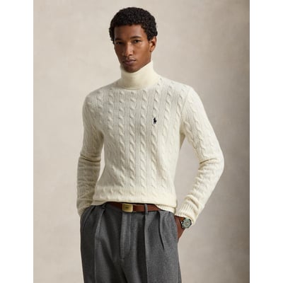 Pull col roulé, torsadé, en laine mélangée POLO RALPH LAUREN