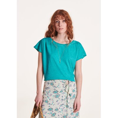 T-shirt ample en coton cold dye col rond LA FEE MARABOUTEE