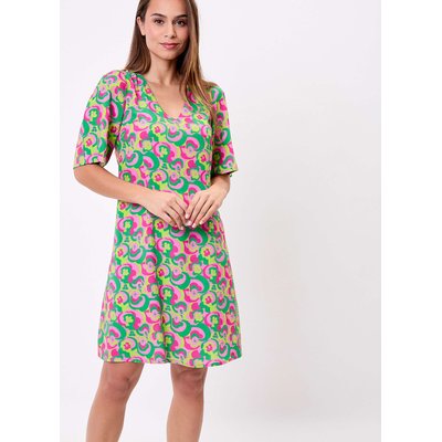 Robe ajustée fluide manches tulipes PUCE PRINCESSE NOMADE