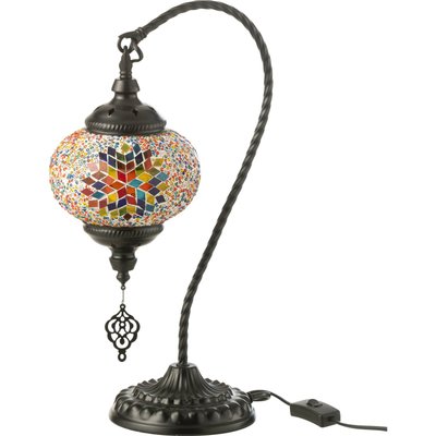 Lampe mosaïque suspendue en verre  et métal artisanal RECOLLECTION