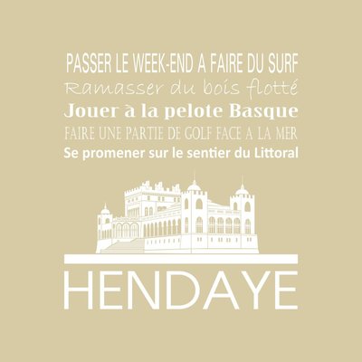 Tableau sur toile Hendaye 30x30 cm CEANOTHE