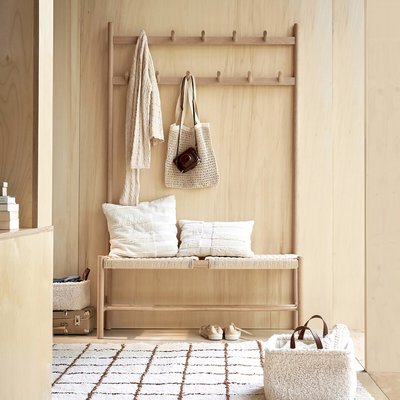 Taga Solid Oak & Rope Hallway Coat Bench LA REDOUTE INTERIEURS