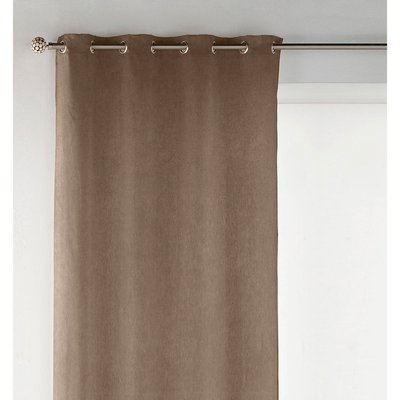 Rideau à oeillets en velours noyer 140x270 cm à l'unité NAF NAF HOME