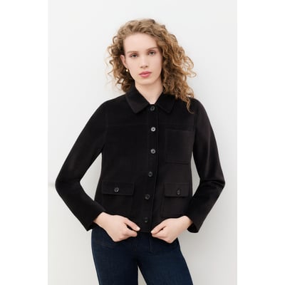 Veste courte droite col chemise VMINATAVELOURS CAROLL