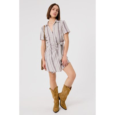 Robe chemise élégante avec lien à nouer à la taille IMELDA ARTLOVE