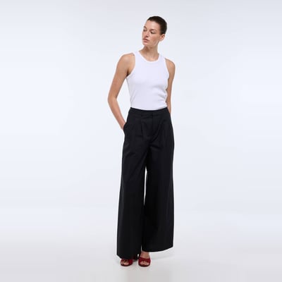 Pantalon en popeline de coton MONOPRIX