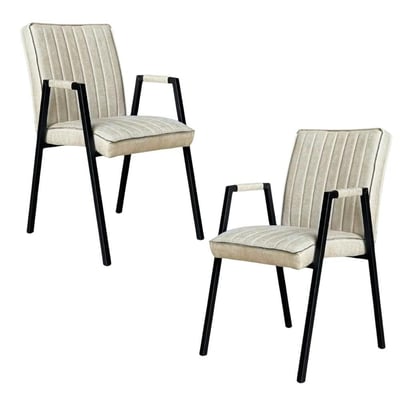 Fauteuil de table rembourré (lot de 2) CORTINA PIER IMPORT