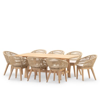 Salon de jardin, 8 chaises, JAVA L. & PROVENZA DEFORA HOME