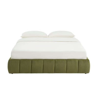 Lit coffre tissu chenille et sommier  LAVINIA BAÏTA
