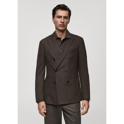 Veste croisée flanelle laine vierge MANGO MAN