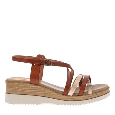 Sandales cuir talon semi-compensée PORRONET