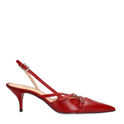 Slingbacks en cuir avec boucles SACHA