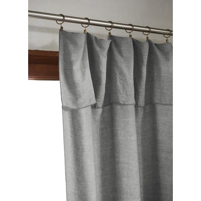 Rideau ajustable LYSANDRE + 8 anneaux pince EDEN