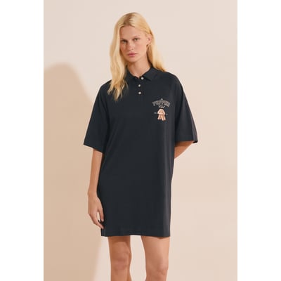 Chemise de nuit à motif chien avec boutons en coton ROBY ETAM