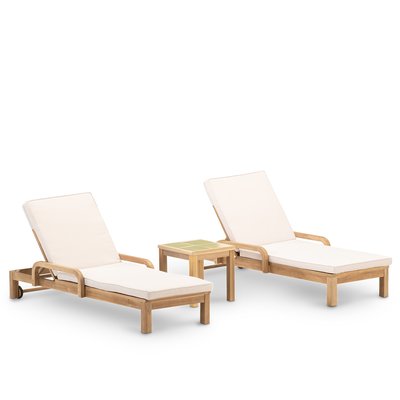 Set de 2 transats et table, SIENA & BISBAL DEFORA HOME