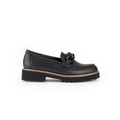 Mocassins en cuir lisse à talon décroché GABOR