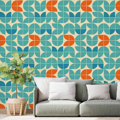 Papier peint, duplicate blue salon HEXOA