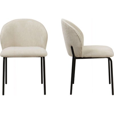 Lot de 2 chaises de salle à manger en velours côtelé - NOE HOMIFAB