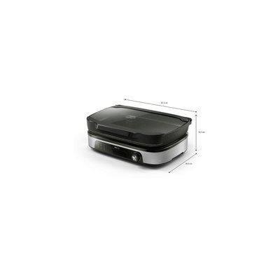 Plancha électrique HD6212/90  couvercle verre à poser, 50x25 cm PHILIPS