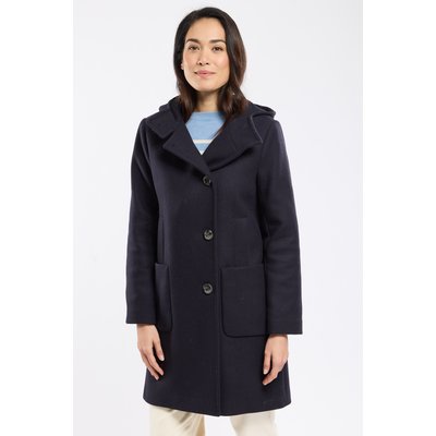 Manteau boutonné à capuche en drap de laine ARMOR-LUX