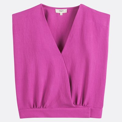 Mouwloze wikkelblouse, LAOS SUNCOO