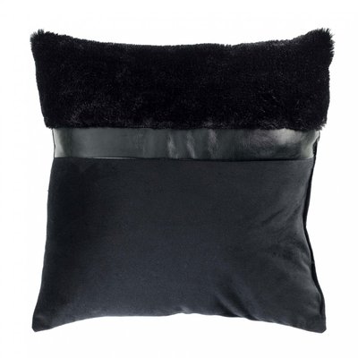 Coussin 40 x 40 cm Anouk noir DOUCEUR D'INTÉRIEUR