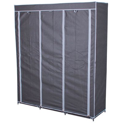 Penderie avec housse  9 étagères + 1 tringle 150x45x172cm WADIGA