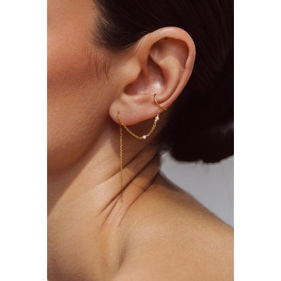 Bijou d'oreille chaînette Céleste - Perles de culture YAY PARIS