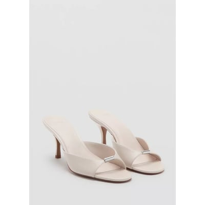 Sandales talon détail métallique MANGO