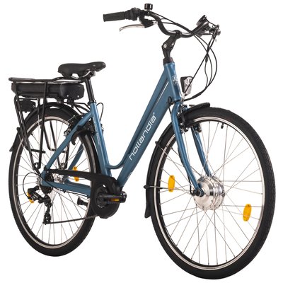 Vélo de ville électrique Femme 28'' Optima Basic Bleu 7 vitesses KS