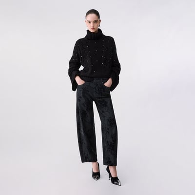 Pull col roulé torsadé avec strass LIU JO