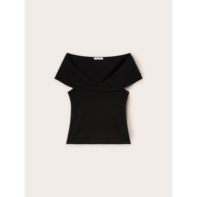 T-shirt en jersey de coton stretch uni MOTIVI
