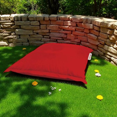 Pouf coussin de sol extérieur rouge - 100 cm ARTA PIER IMPORT