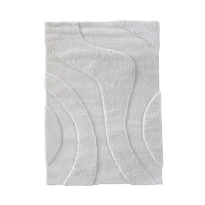 Tapis de salon motif ondulation en relief,  - Effet texturé OPJET
