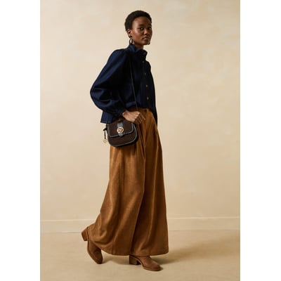 Pantalon large en velours côtelé LA FEE MARABOUTEE