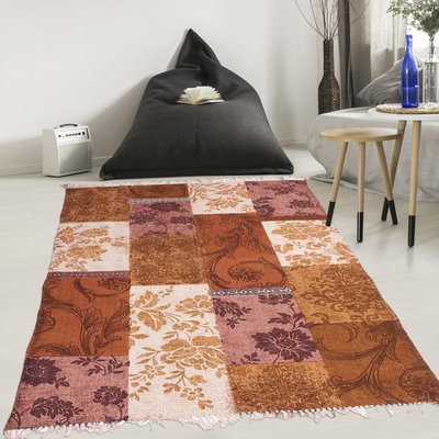 Tapis kilim fait main en coton motif ethnique UN AMOUR DE TAPIS