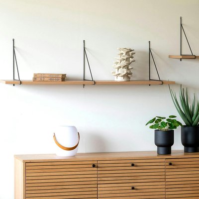 Etagère murale design effet bois 120 cm TALLINN PIER IMPORT